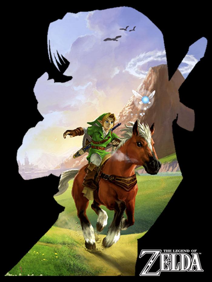 Fifth Sun Boy's Nintendo Legend Of Zelda Link Silhouette Pull Over Hoodie