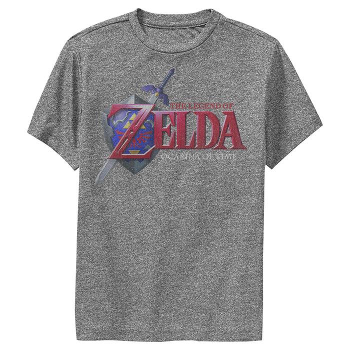 fifth sun Boy's Nintendo Legend of Zelda Ocarina of Time Performance Tee