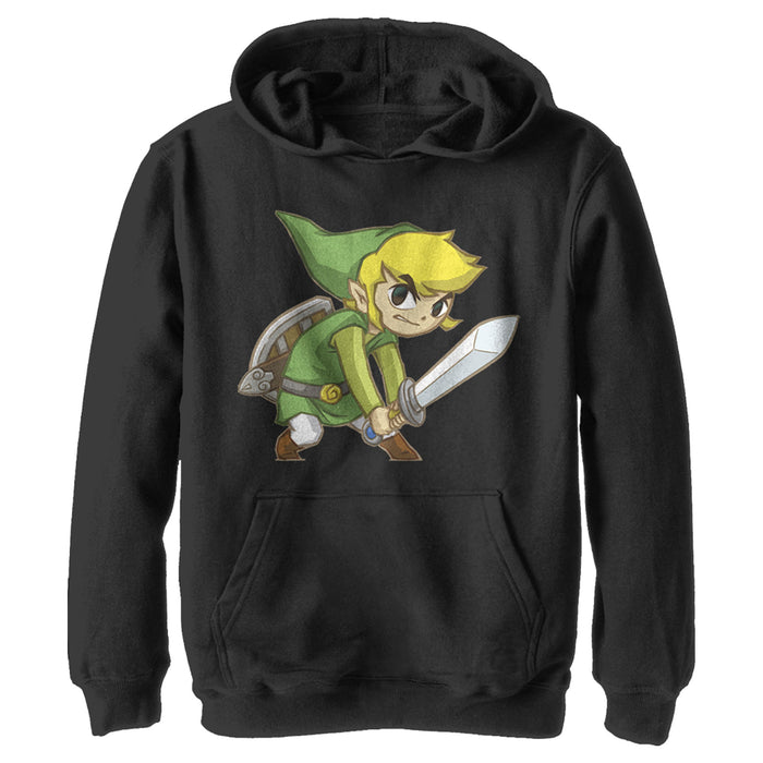 fifth sun Boy's Nintendo Legend of Zelda Spirit Tracks Link Pull Over Hoodie