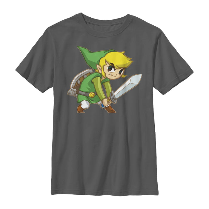 fifth sun Boy's Nintendo Legend of Zelda Spirit Tracks Link T-Shirt