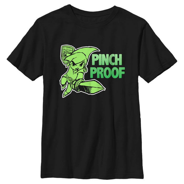 fifth sun Boy's Nintendo Legend of Zelda St. Patrick's Day Link Pinch Proof Sketch T-Shirt