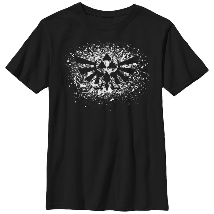 fifth sun Boy's Nintendo Legend of Zelda Triforce Paint Splatter Print T-Shirt