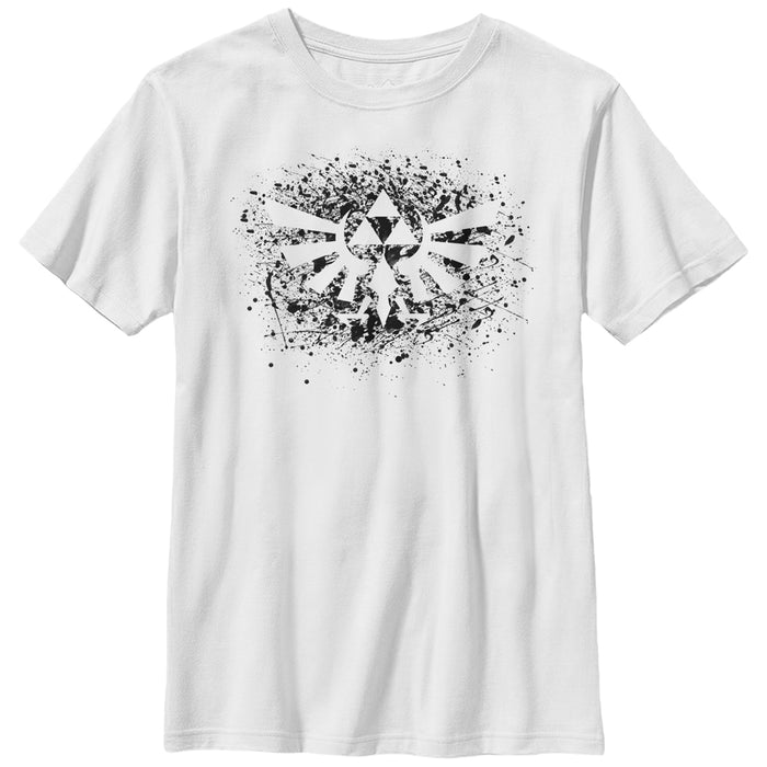 fifth sun Boy's Nintendo Legend of Zelda Triforce Paint Splatter Print T-Shirt