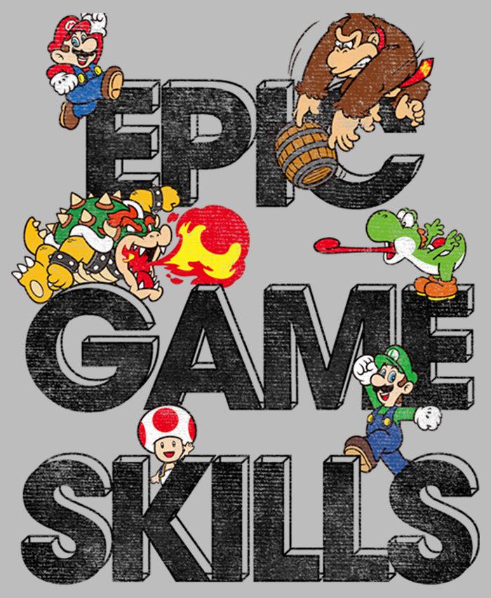 Fifth Sun Boy's Nintendo Mario Bros. Epic Game Skills T-Shirt