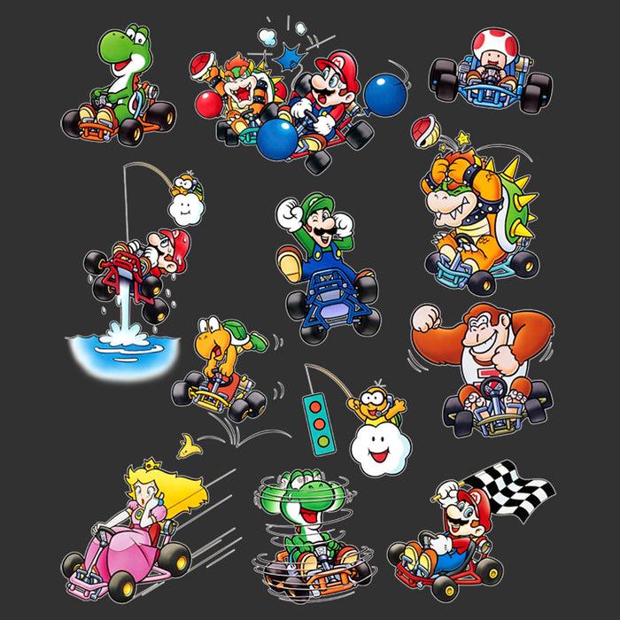 Fifth Sun Boy's Nintendo Mario Kart Racers Action Mach Up Poster T-Shirt