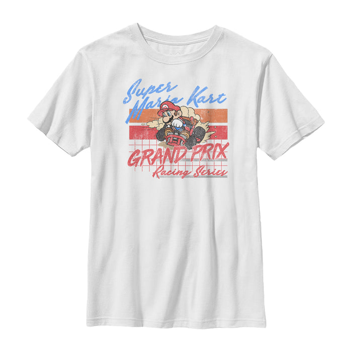 fifth sun Boy's Nintendo Mario Kart Retro Grand Prix T-Shirt
