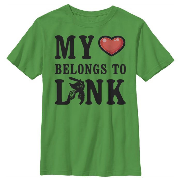 fifth sun Boy's Nintendo My Heart Belongs to Link T-Shirt