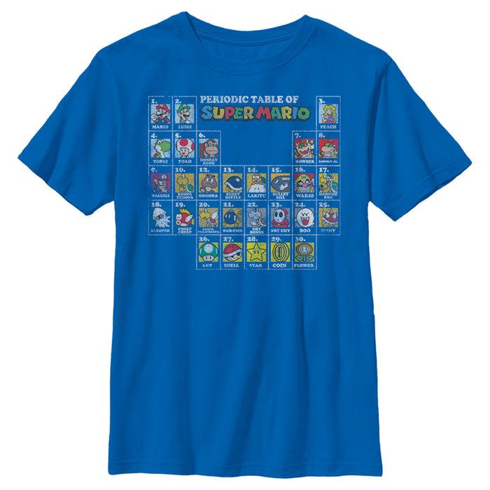 fifth sun Boy's Nintendo Periodic Table of Super Mario T-Shirt