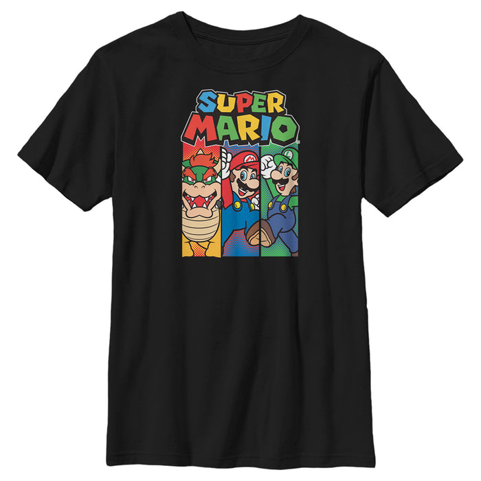 Fifth Sun Boy's Nintendo Super Mario Bowser Stripe T-Shirt