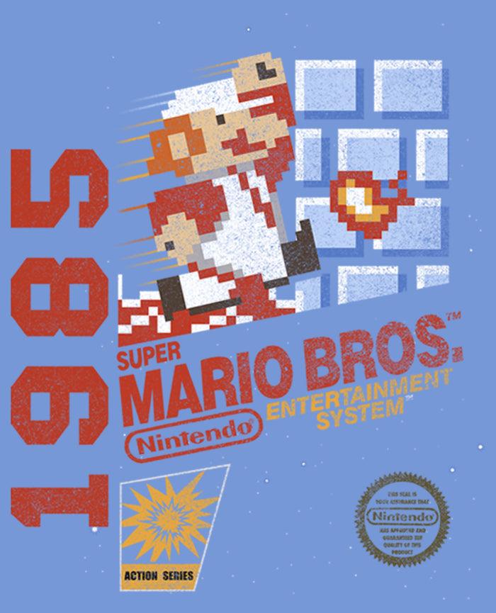Fifth Sun Boy's Nintendo Super Mario Bros 1985 Box Art Performance Tee