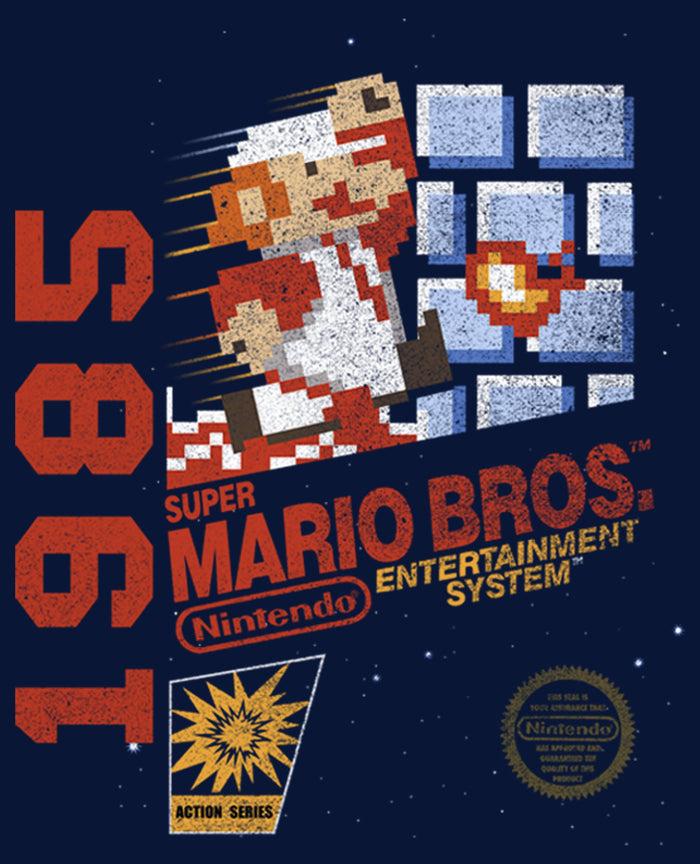 Fifth Sun Boy's Nintendo Super Mario Bros 1985 Box Art T-Shirt