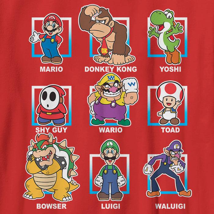 Fifth Sun Boy's Nintendo Super Mario Bros. Character Lineup T-Shirt