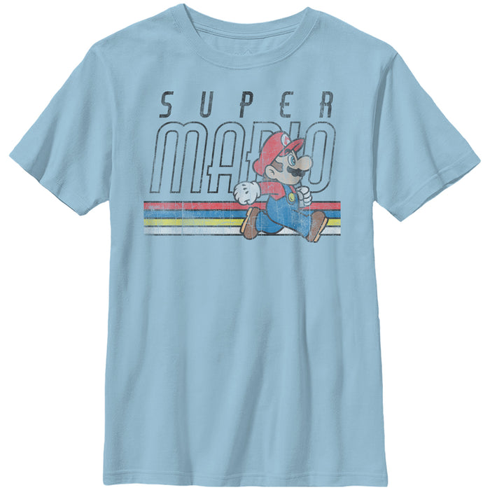 fifth sun Boy's Nintendo Super Mario Classic Stripes T-Shirt