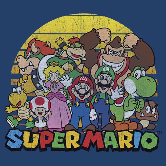 Fifth Sun Boy's Nintendo Super Mario Crew Pull Over Hoodie