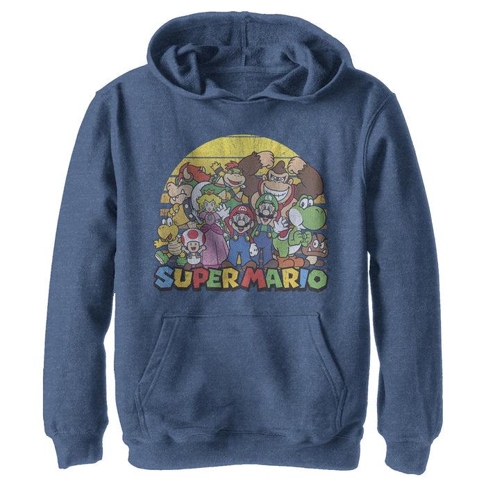 fifth sun Boy's Nintendo Super Mario Crew Pull Over Hoodie