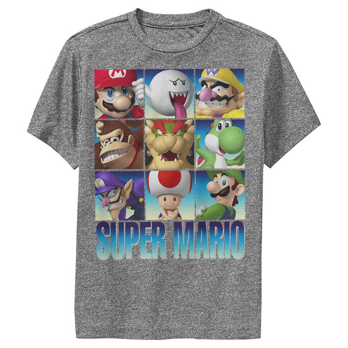 fifth sun Boy's Nintendo Super Mario Favorites Performance Tee