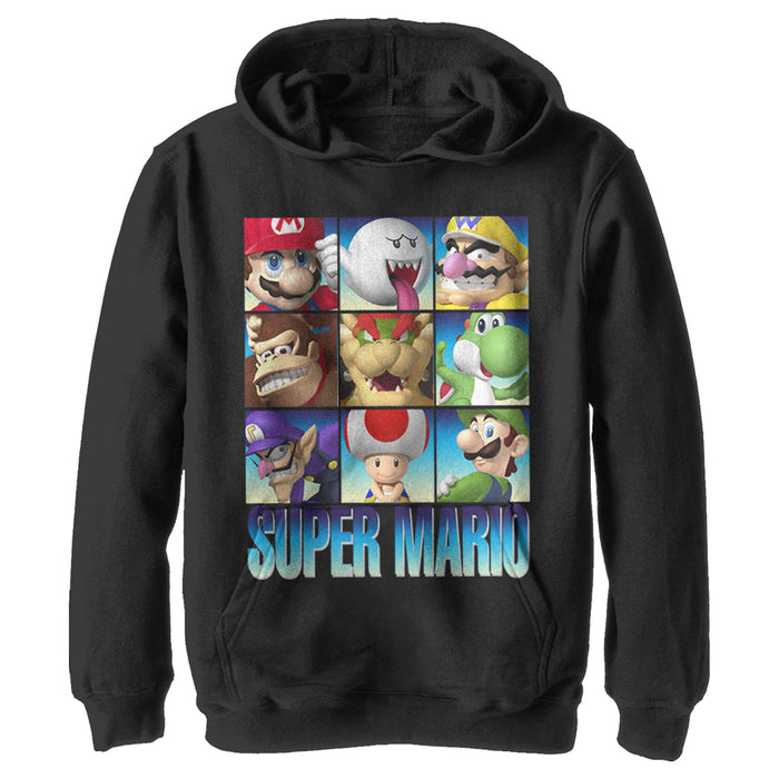 fifth sun Boy's Nintendo Super Mario Favorites Pull Over Hoodie