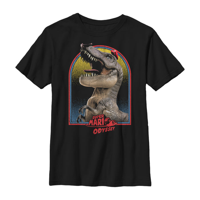 fifth sun Boy's Nintendo Super Mario Odyssey Dinosaur T-Shirt