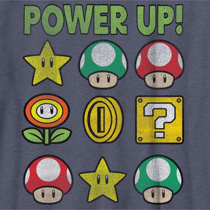 Fifth Sun Boy's Nintendo Super Mario Power Up Bingo T-Shirt