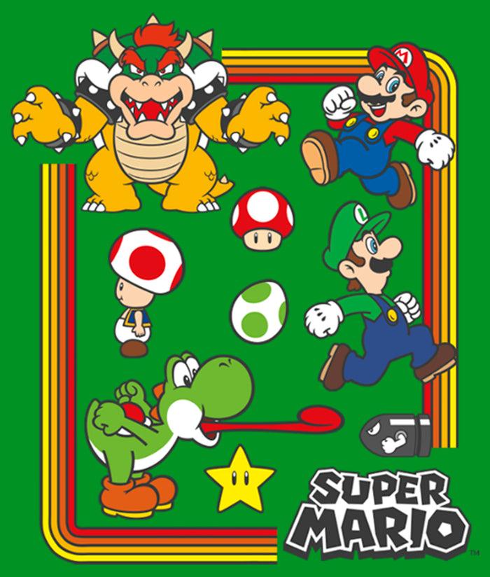 Fifth Sun Boy's Nintendo Super Mario Rainbow Frame T-Shirt