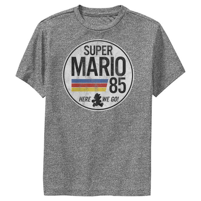 fifth sun Boy's Nintendo Super Mario Retro Rainbow Ring Performance Tee