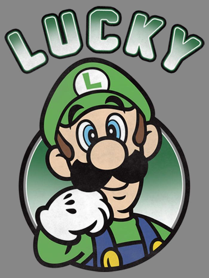 Fifth Sun Boy's Nintendo Super Mario St. Patrick's Day Lucky Luigi Retro Performance Tee