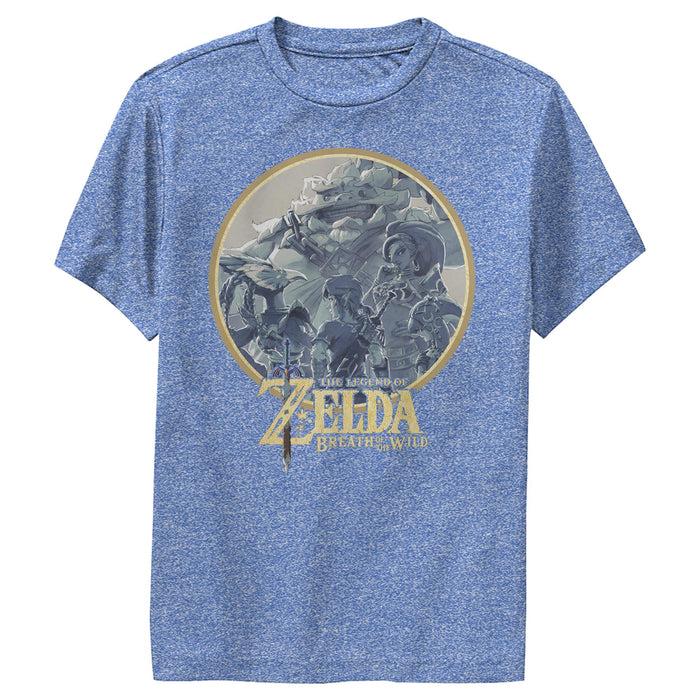 fifth sun Boy's Nintendo The Legend of Zelda Breath of the Wild Portrait Performance Tee
