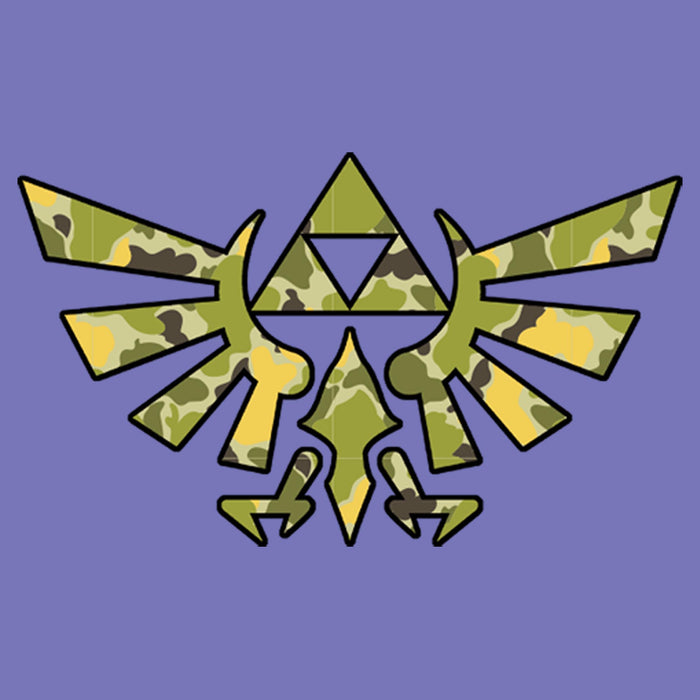 Fifth Sun Boy's Nintendo The Legend Of Zelda Camo Triforce Pull Over Hoodie