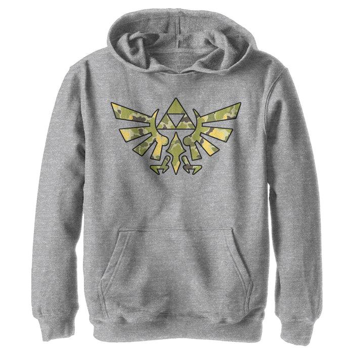fifth sun Boy's Nintendo The Legend of Zelda Camo Triforce Pull Over Hoodie