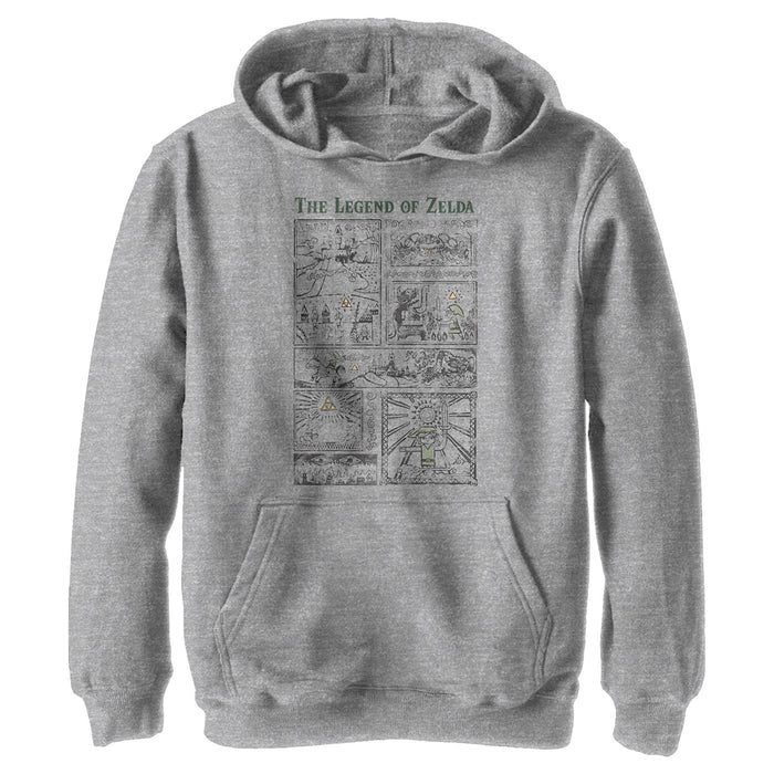 fifth sun Boy's Nintendo The Legend of Zelda Hieroglyphs Pull Over Hoodie