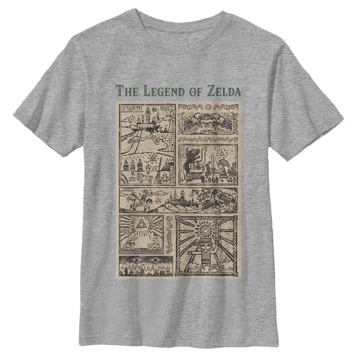 fifth sun Boy's Nintendo The Legend of Zelda Hieroglyphs T-Shirt