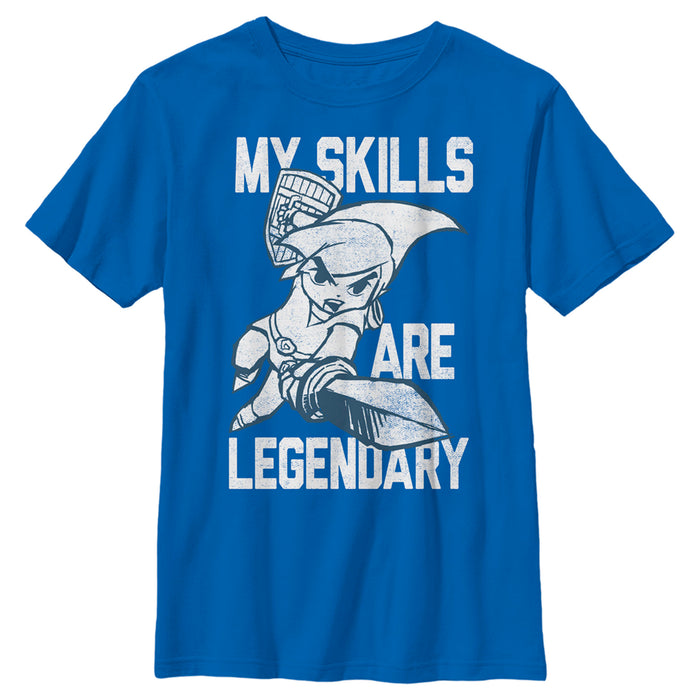 fifth sun Boy's Nintendo The Legend of Zelda Link My Skills are Legendary T-Shirt
