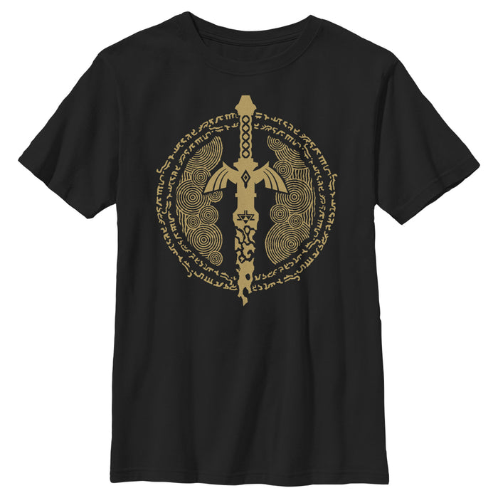 fifth sun Boy's Nintendo The Legend of Zelda: Tears of the Kingdom Master Sword Icon T-Shirt