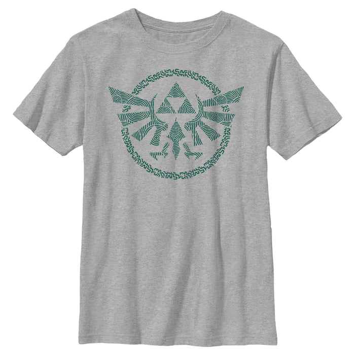 fifth sun Boy's Nintendo The Legend of Zelda: Tears of the Kingdom Green Hyrule Crest T-Shirt