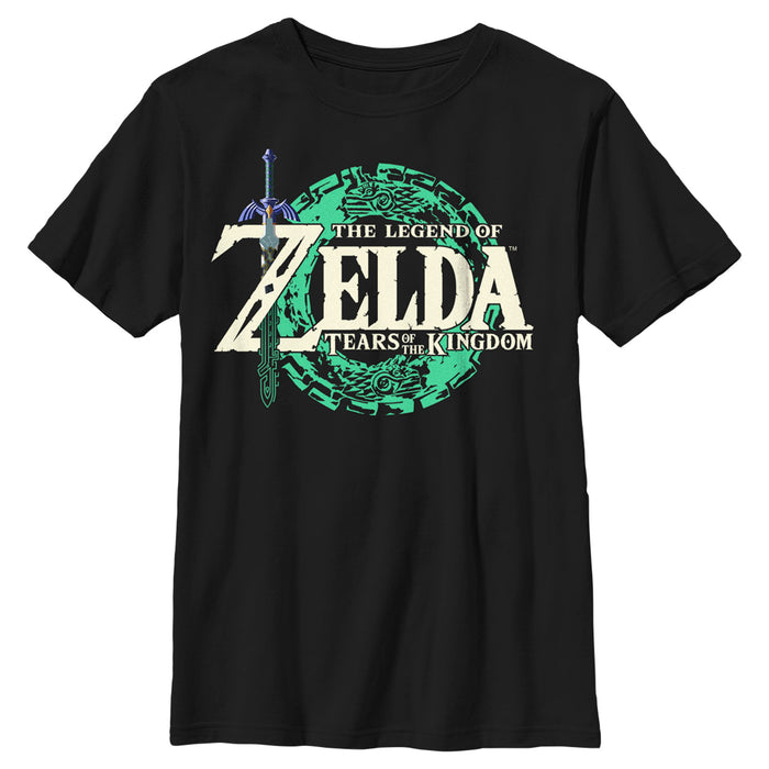 fifth sun Boy's Nintendo The Legend of Zelda: Tears of the Kingdom Game Logo T-Shirt