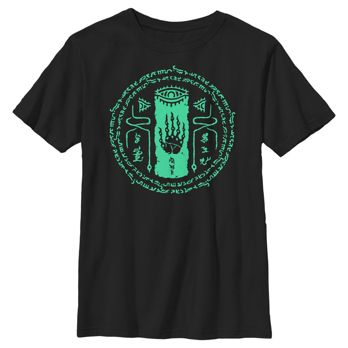 fifth sun Boy's Nintendo The Legend of Zelda: Tears of the Kingdom Glowing Shrine Rune T-Shirt