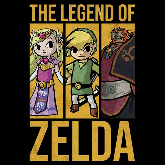 Fifth Sun Boy's Nintendo The Legend Of Zelda The Windwaker Character Panels Distressed T-Shirt