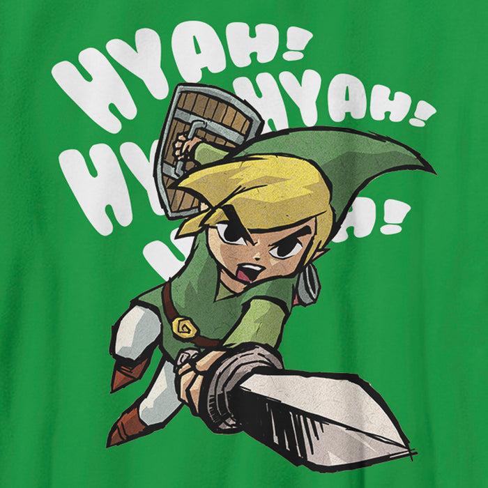 Fifth Sun Boy's Nintendo The Legend Of Zelda The Windwaker Link Hyah T-Shirt