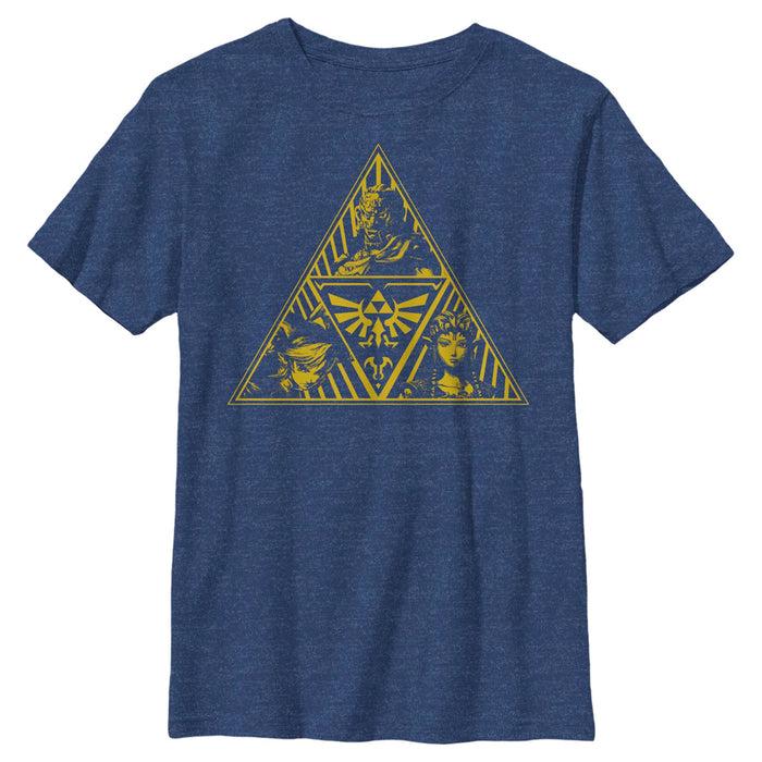 fifth sun Boy's Nintendo The Legend of Zelda Triforce Characters T-Shirt