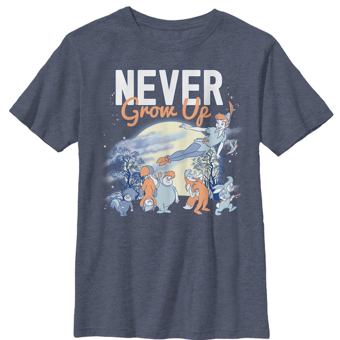 fifth sun Boy's Peter Pan Lost Boys Never Grow T-Shirt