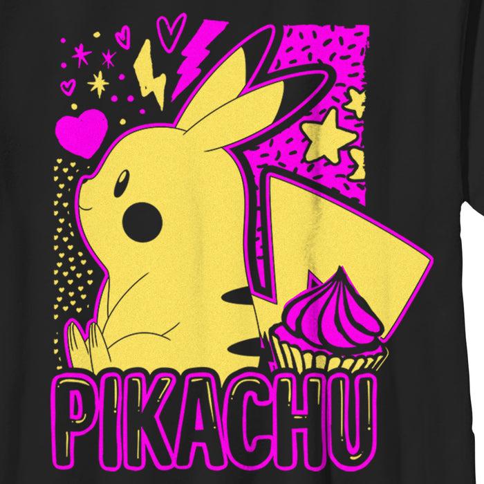 Fifth Sun Boy's Pokemon Pikachu Sweet Cupcake Neon T-Shirt