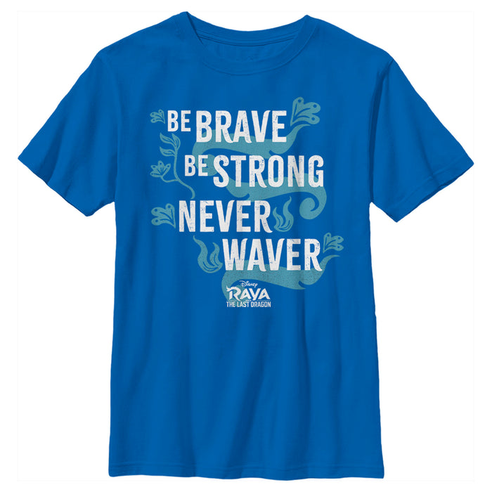 Fifth Sun Boy's Raya And The Last Dragon Be Brave Be Strong Never Waver T-Shirt