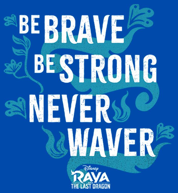 Fifth Sun Boy's Raya And The Last Dragon Be Brave Be Strong Never Waver T-Shirt