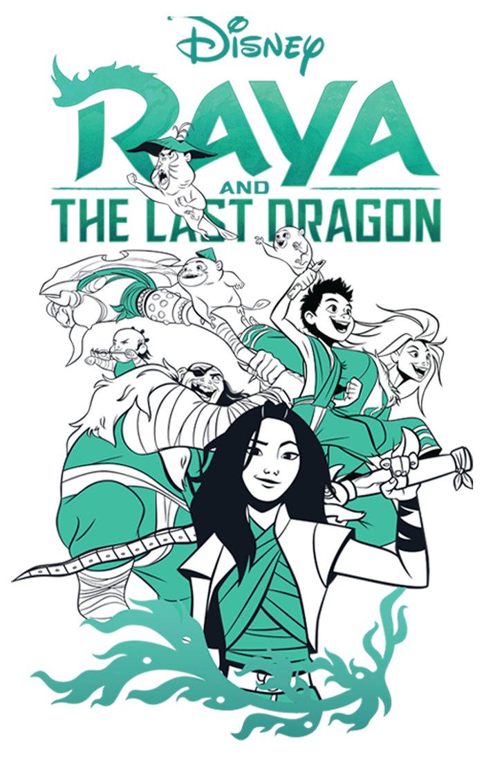 Fifth Sun Boy's Raya And The Last Dragon Characters In Action T-Shirt