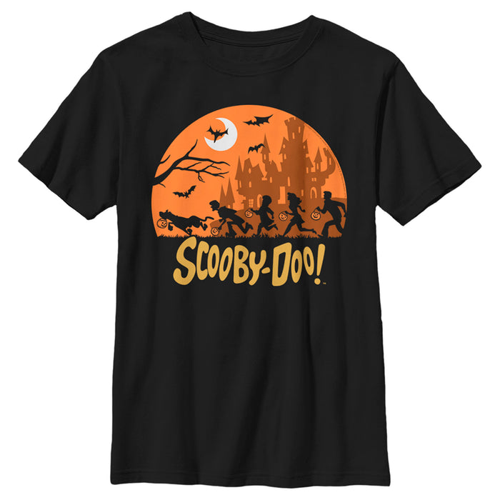 fifth sun Boy's Scooby Doo Moon Silhouette Chase T-Shirt