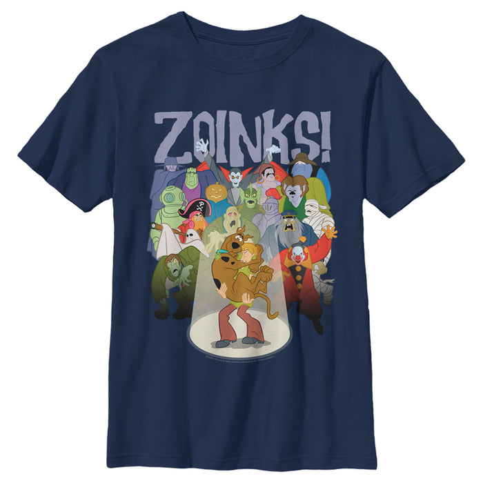 fifth sun Boy's Scooby Doo Zoinks Monster Audience T-Shirt