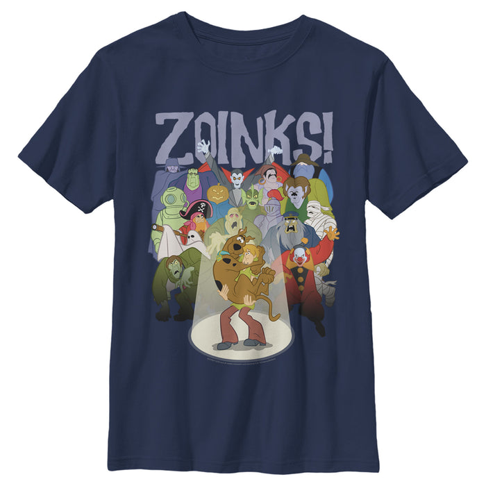 fifth sun Boy's Scooby Doo Zoinks Monster Audience T-Shirt