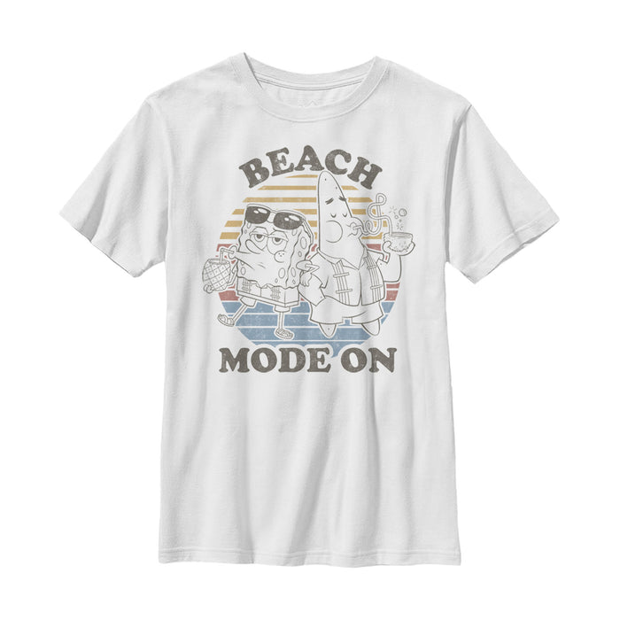 fifth sun Boy's SpongeBob SquarePants Beach Mode On T-Shirt