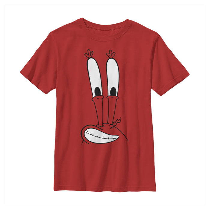 fifth sun Boy's SpongeBob SquarePants Mr. Krab Face T-Shirt