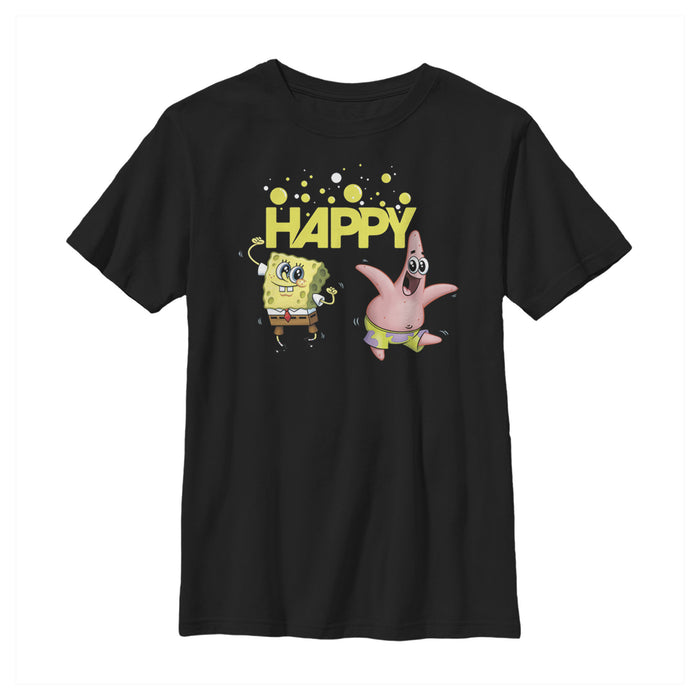 fifth sun Boy's SpongeBob SquarePants Puppy-Eyed Happiness T-Shirt